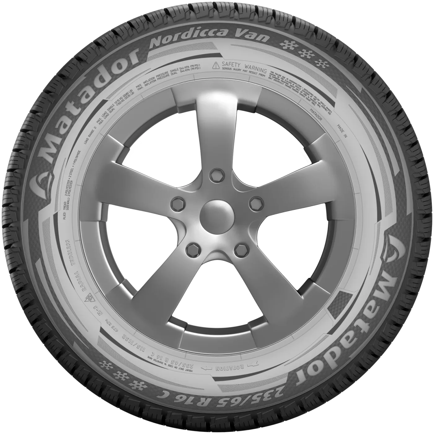 Matador Nordicca Van 195/60 R16C 99/97T Yanak ve Profil Görünümü