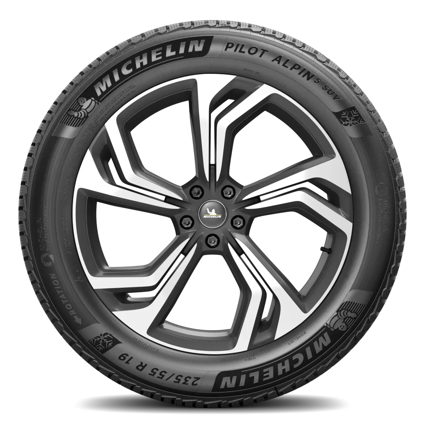 Michelin Pilot Alpin 5 SUV 285/40 R21 109V XL Yanak ve Profil Görünümü